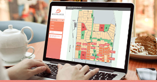 Laptop with ezyplans stage plan open
